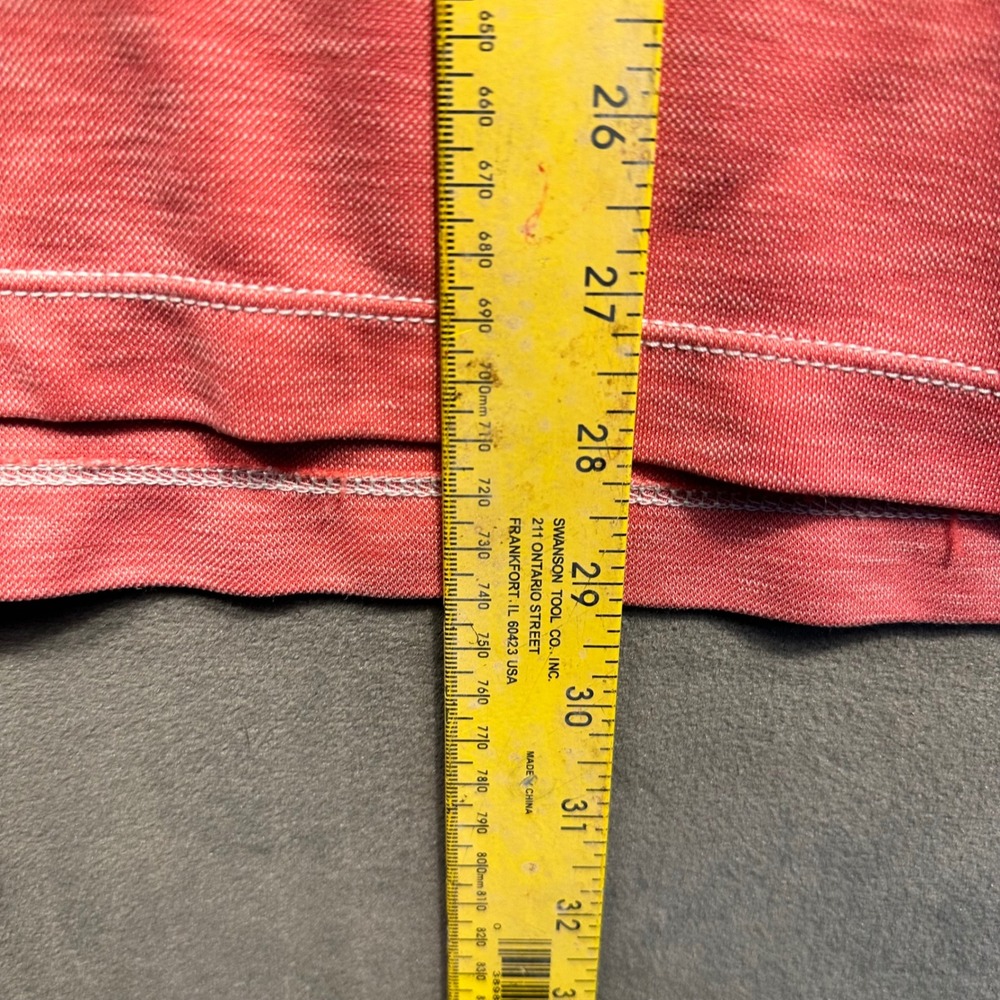 Age of Wisdom‎ Polo Shirt Mens XL Coral Pink Slub Modal Blend Excellent - Picture 9 of 13
